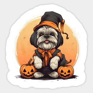 Halloween Shih Tzu Dog #4 Sticker